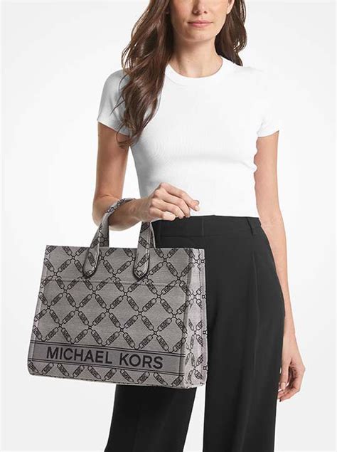 gigi bag michael kors|Gigi Large Empire Logo Jacquard Tote Bag .